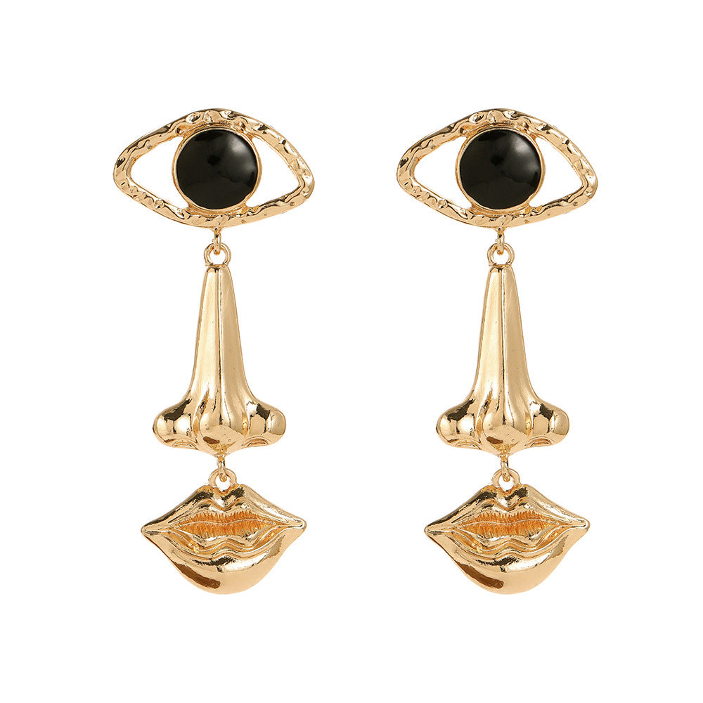 Wholesale Vintage Devil Eyes Lips Eyes Alloy Earrings